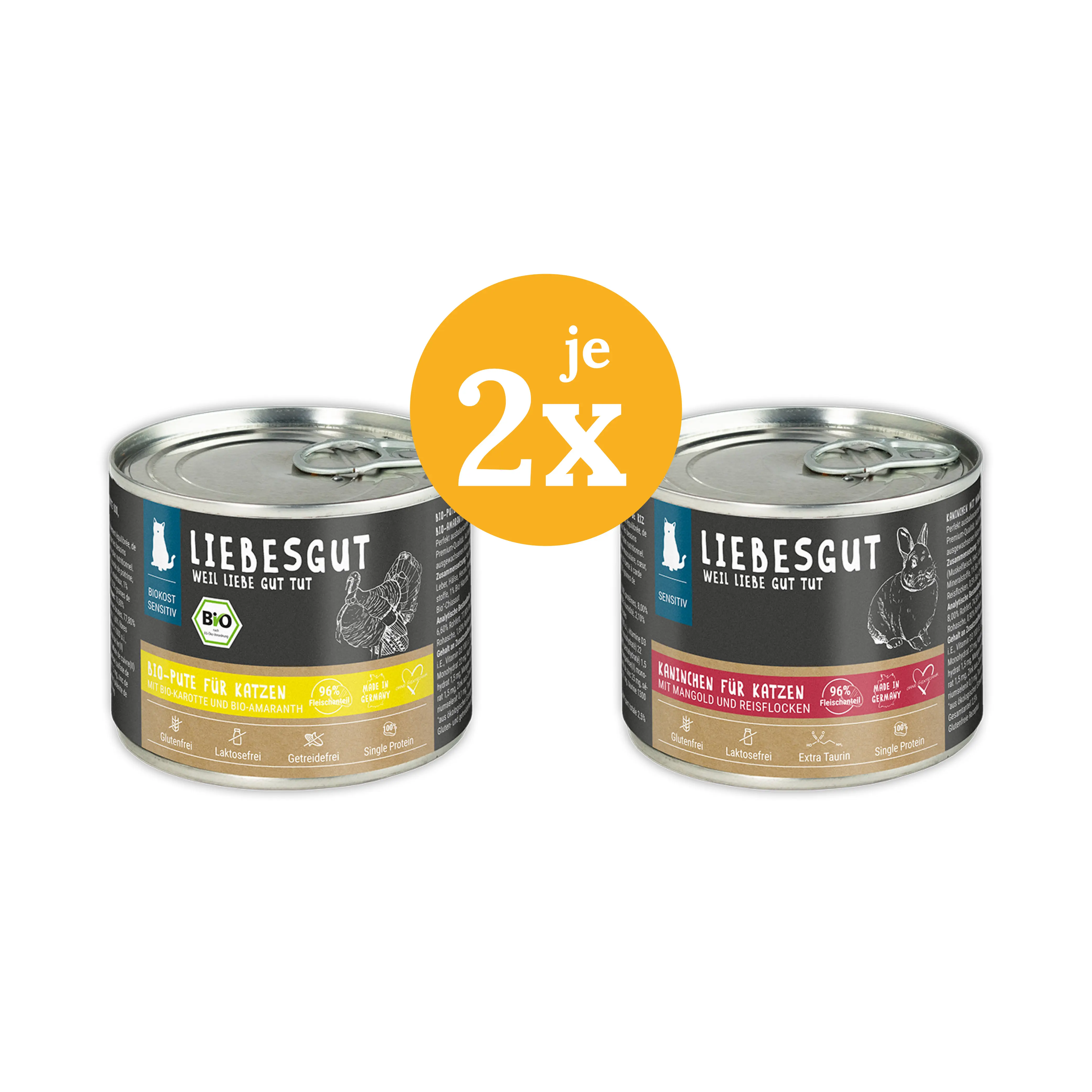 Probierpaket Katze Sensitiv 4 x 200 g Probierpaket Katze Sensitiv 4 x 200 g