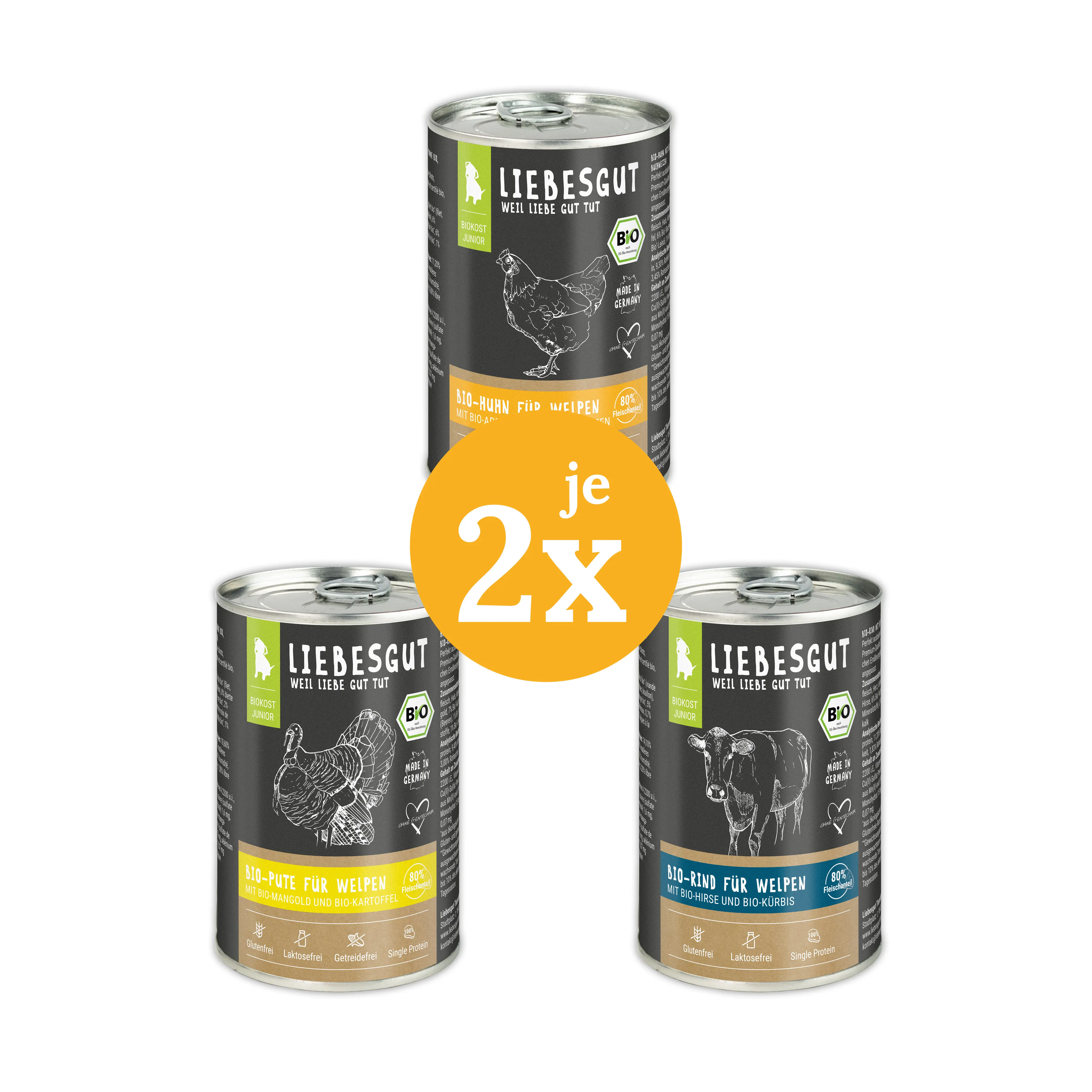 Probierpaket Hund Junior 400 g