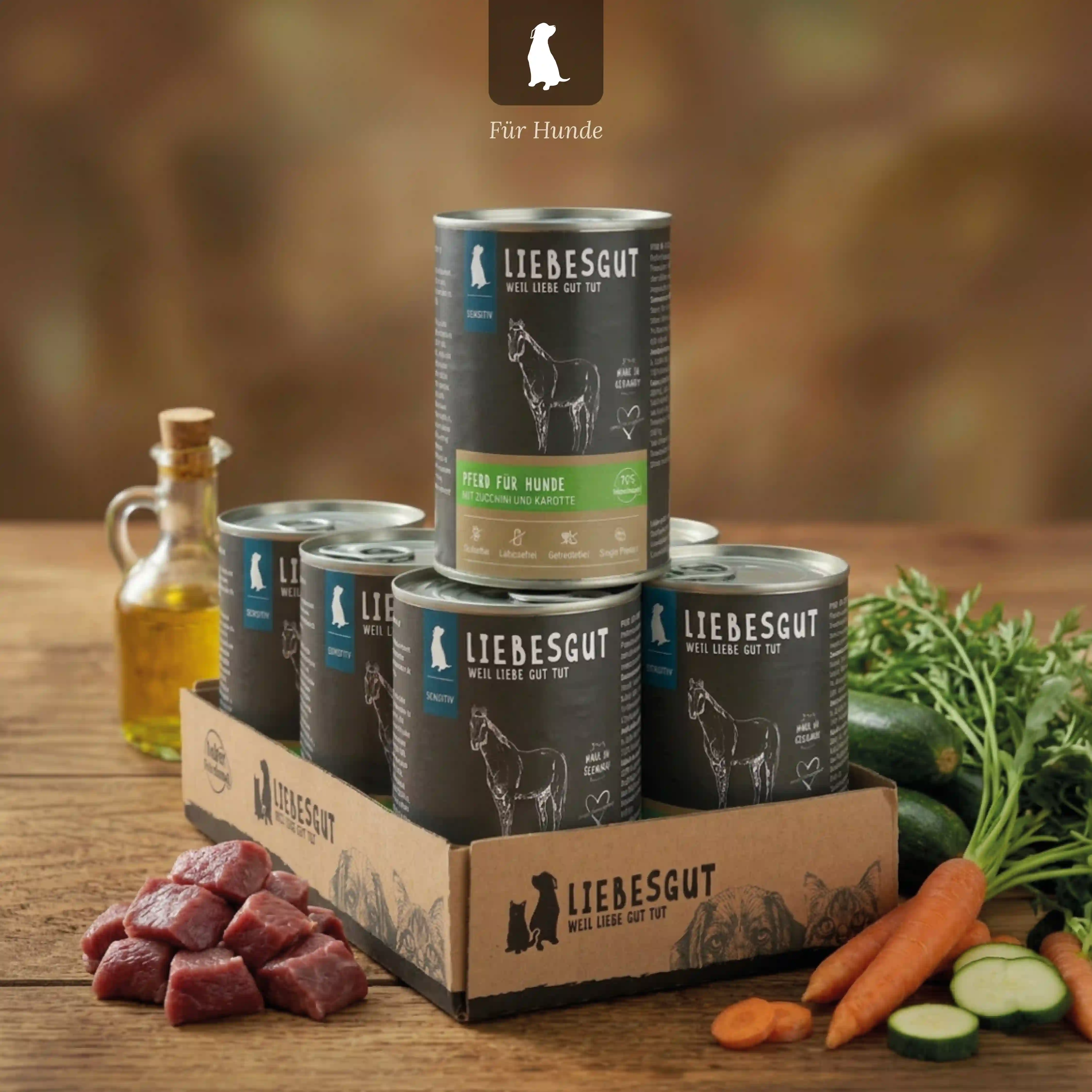 Pferd mit Zucchini und Karotte (6x400g)