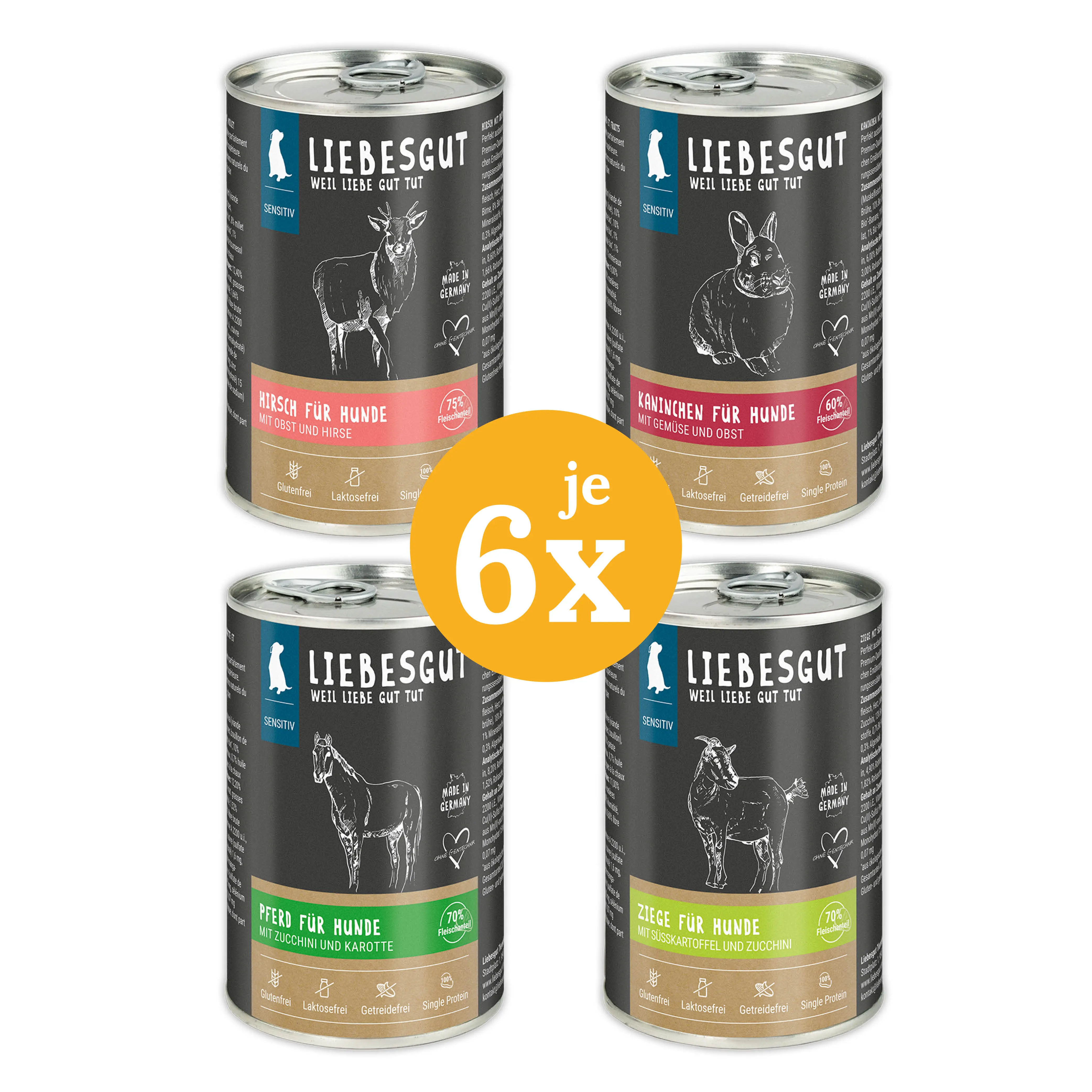 Friss-dich-satt Paket Hund Sensitiv 24 x 400 g Friss-dich-satt Paket Hund Sensitiv 24 x 400 g