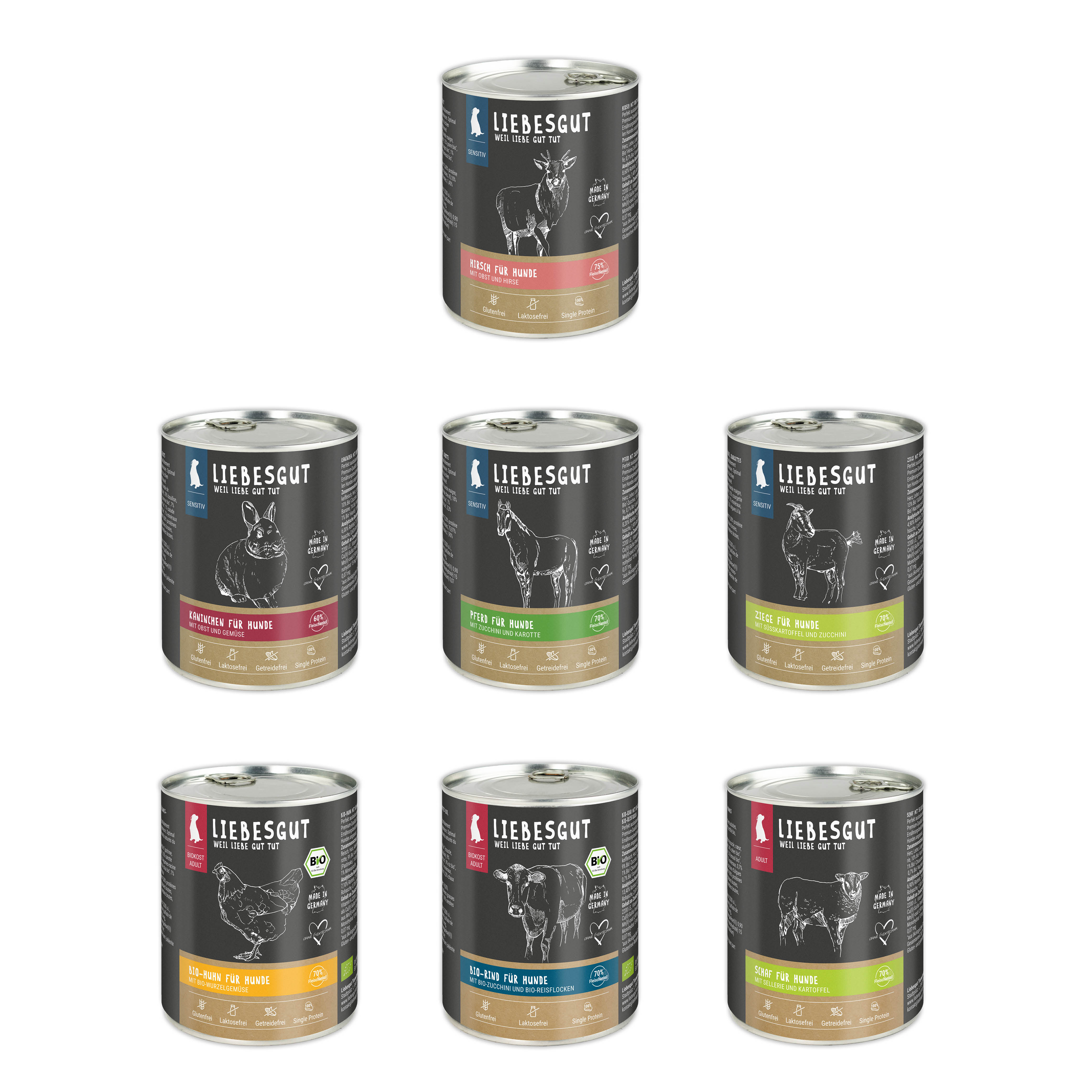 Probierpaket Hund Adult & Sensitiv 14 x 800 g 