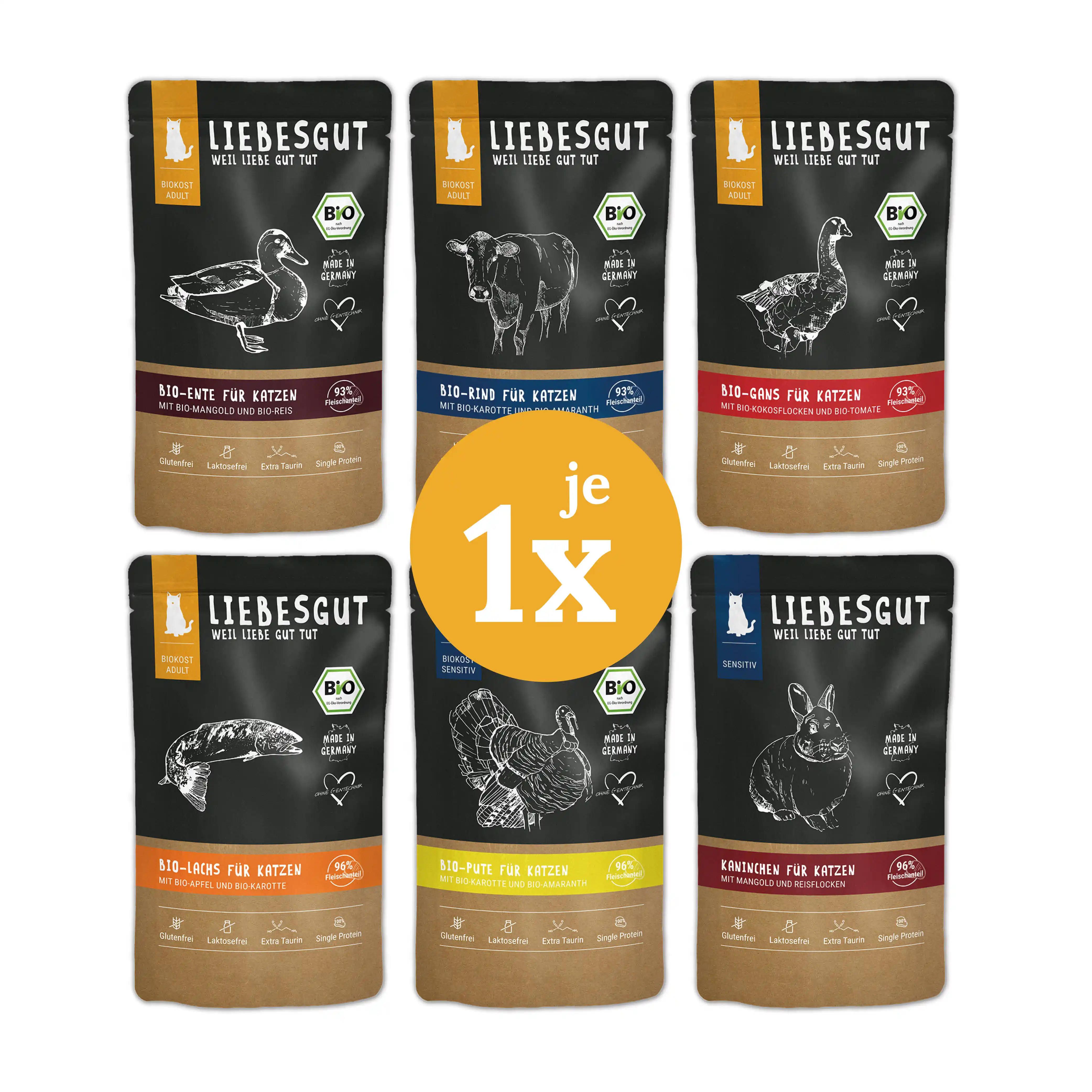 Probierpaket Katze Sensitiv & Adult 100 g