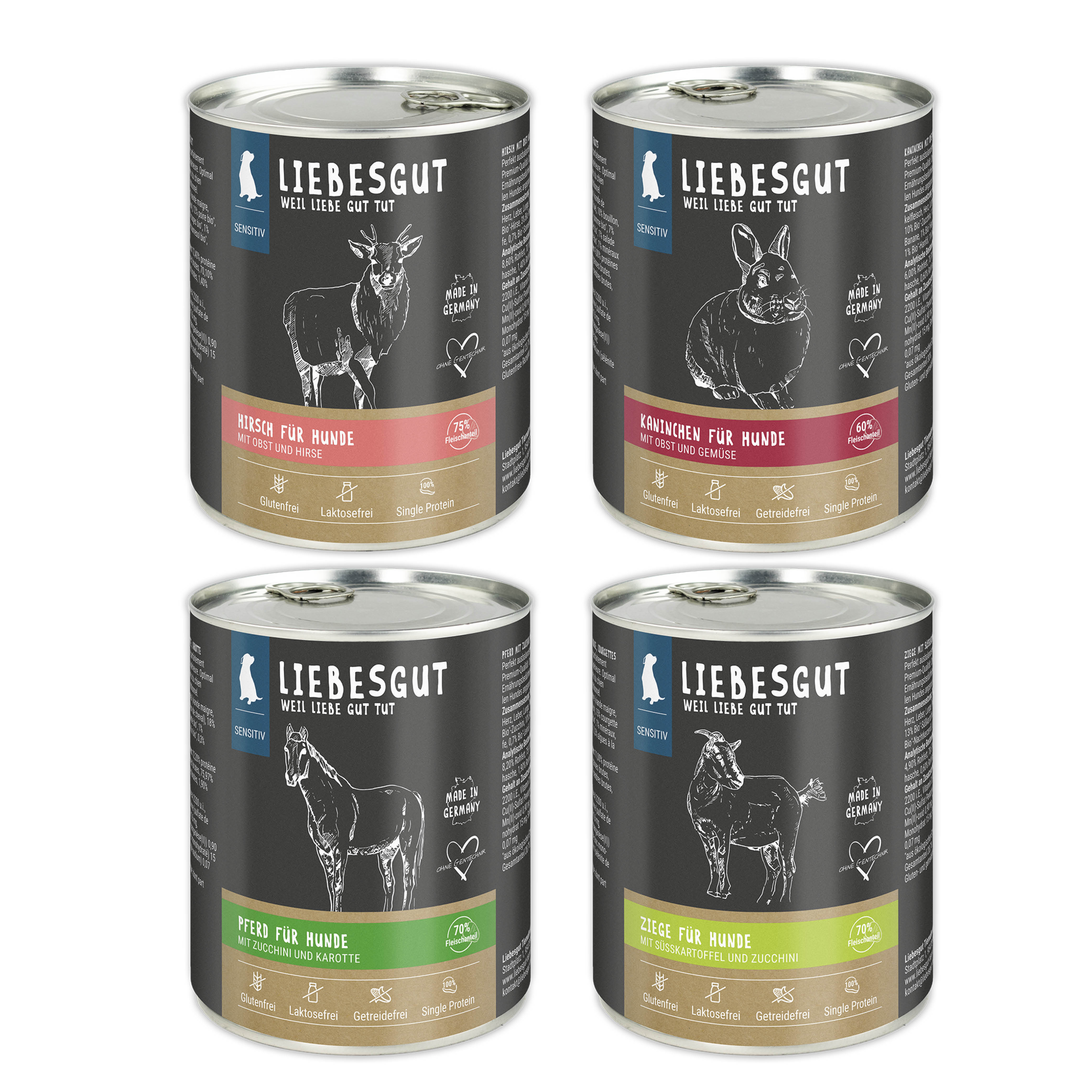 Friss-dich-satt Paket Hund Sensitiv 24 x 800 g