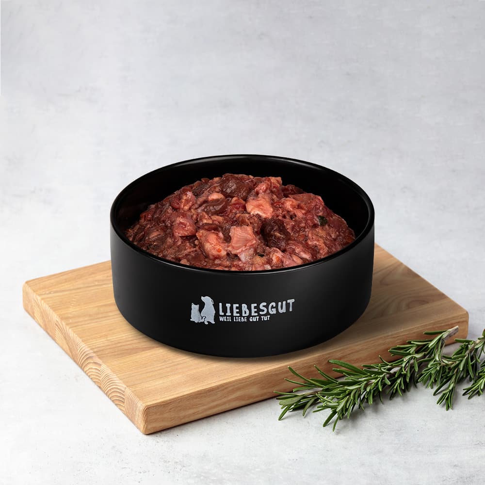67025003_LG_Hund_BARF_Rind_Adult_V2023_02-NAPF-Hintergrund 14 x Barf-Menü Bio-Rind mit Bio-Gemüse und Bio-Obst
