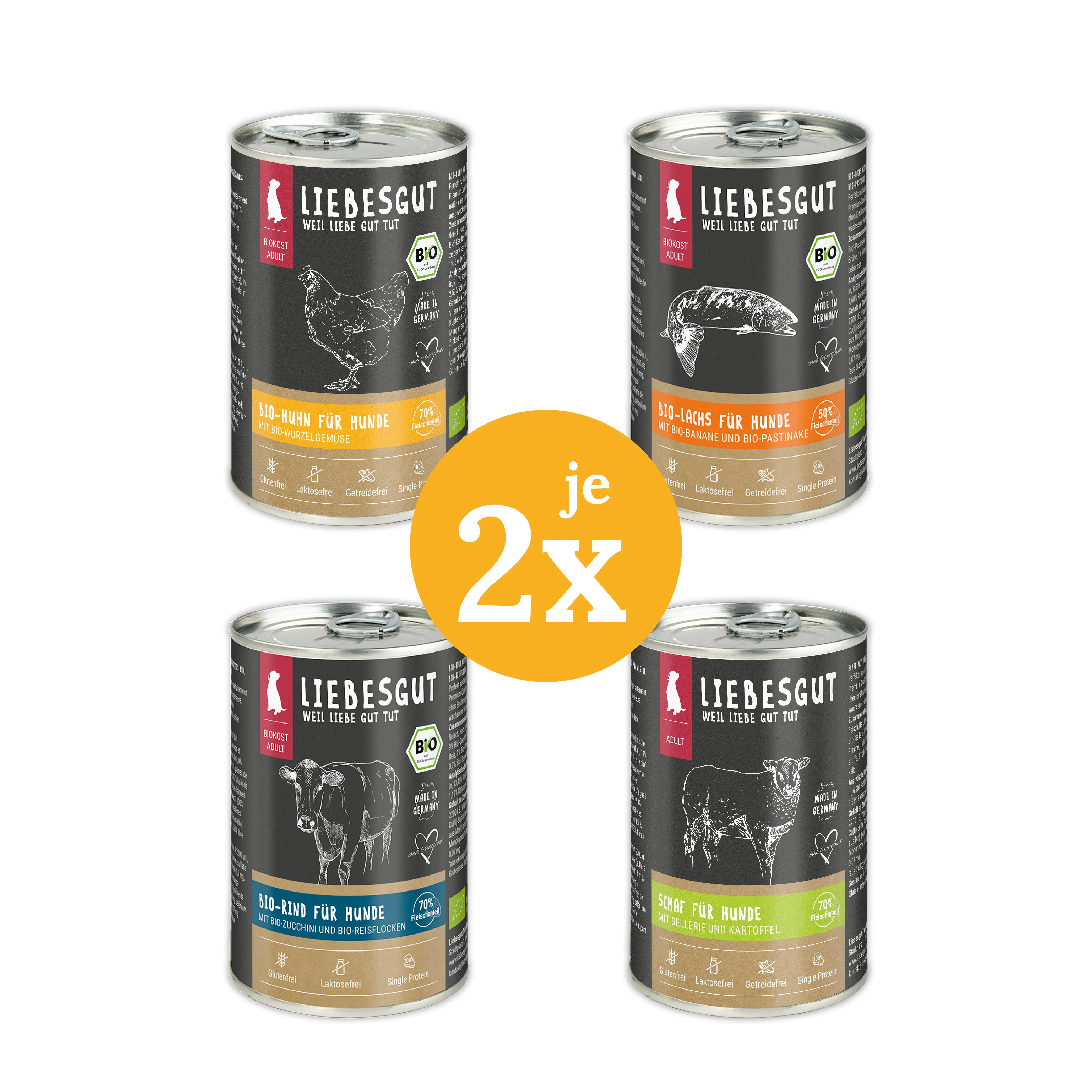 Probierpaket Hund Adult 8 x 400 g Probierpaket Hund Adult 8 x 400 g