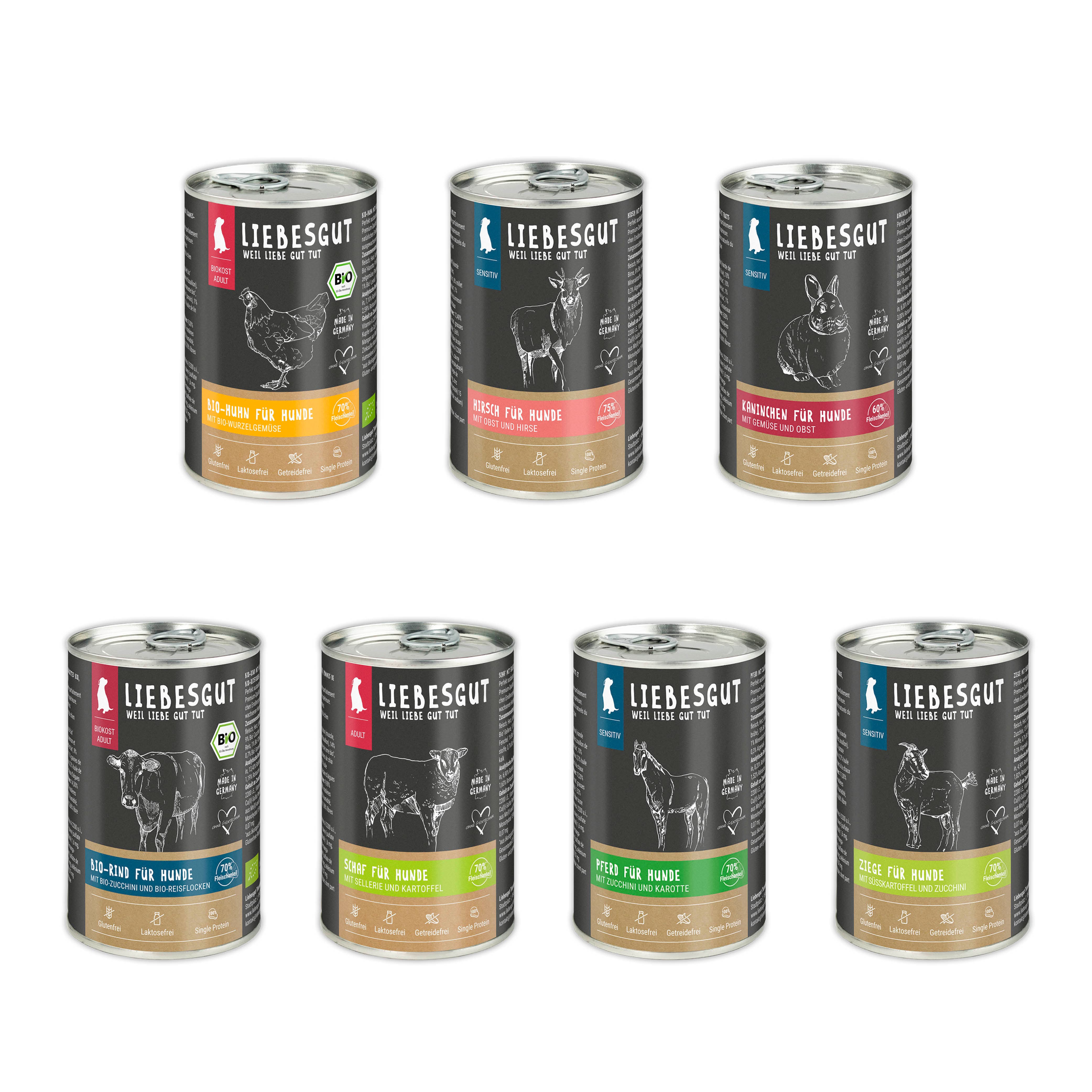 Probierpaket Hund Adult & Sensitiv 14 x 400 g