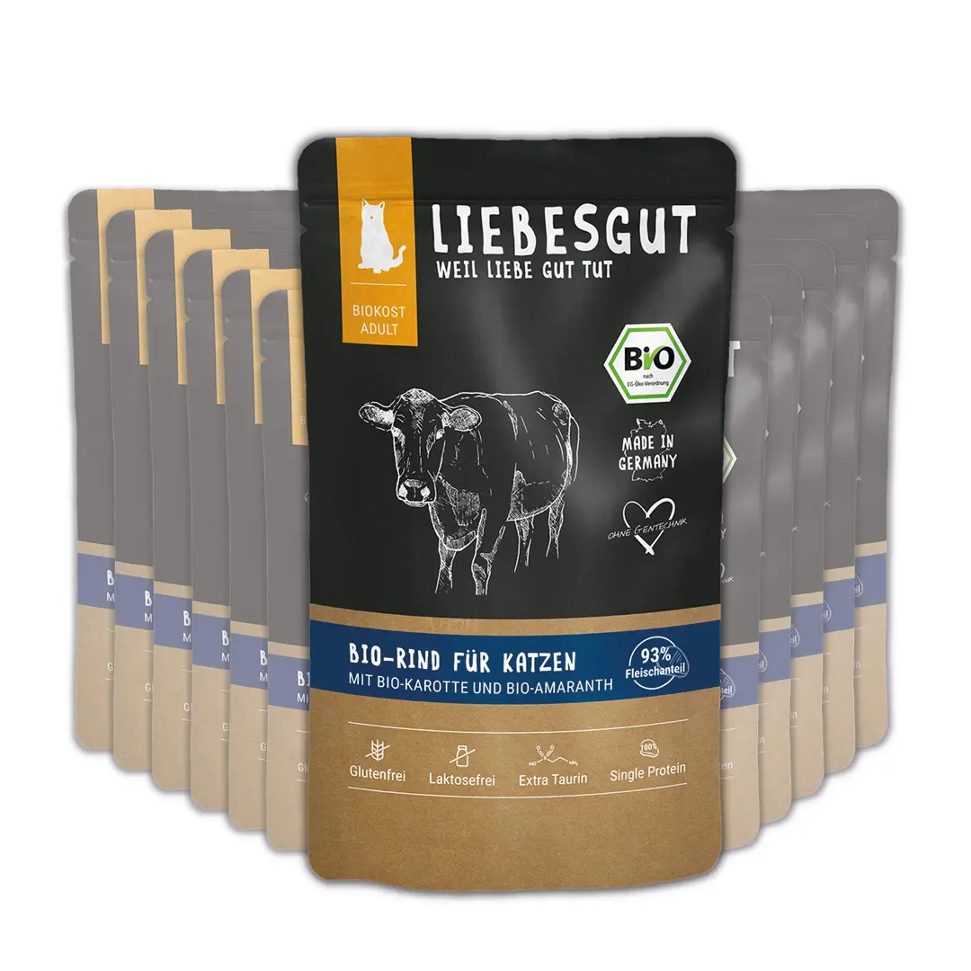 Bio-Rind mit Bio-Karotte und Bio-Amaranth