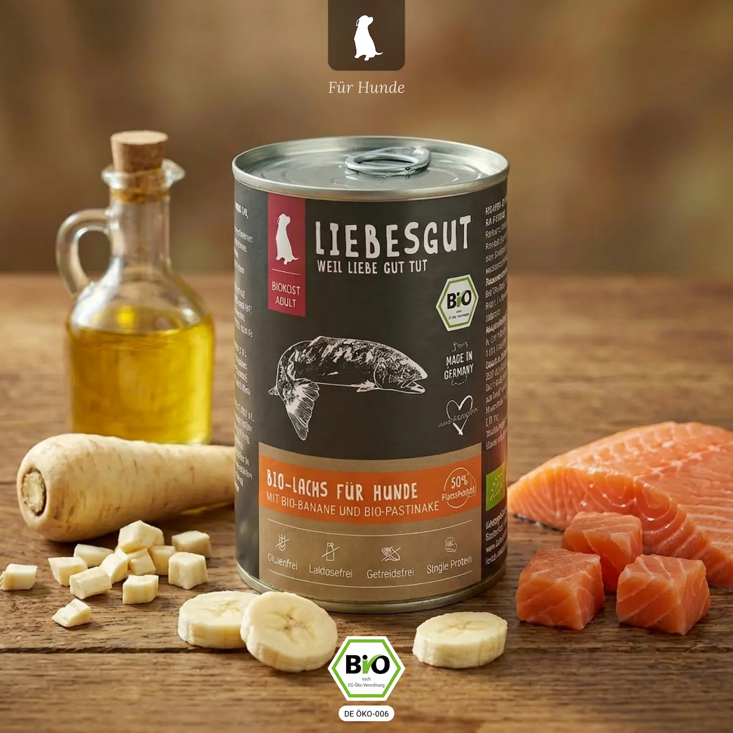 Bio-Lachs mit Bio-Banane und Bio-Pastinake (6x400g)