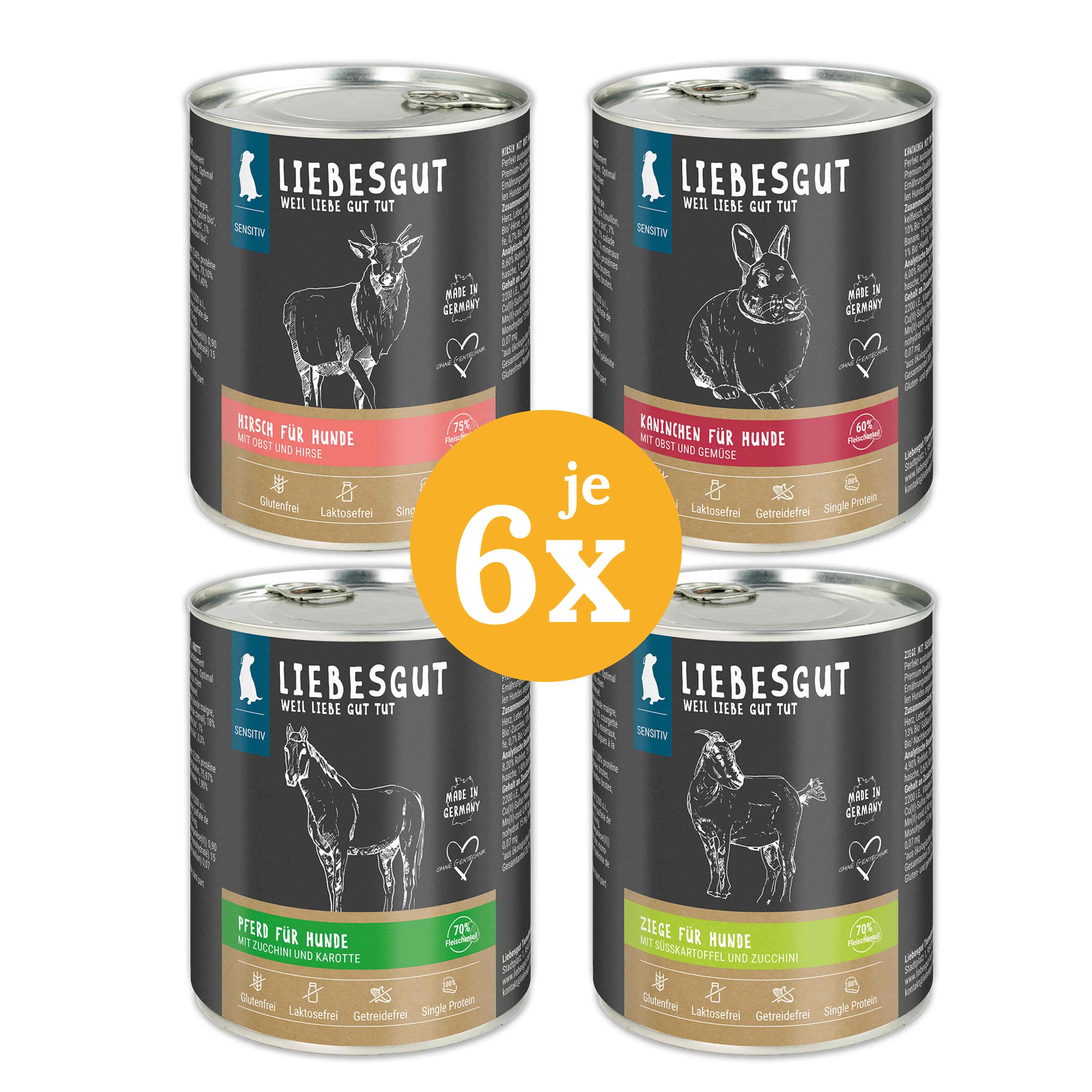 Friss-dich-satt Paket Hund Sensitiv 24 x 800 g Friss-dich-satt Paket Hund Sensitiv 24 x 800 g