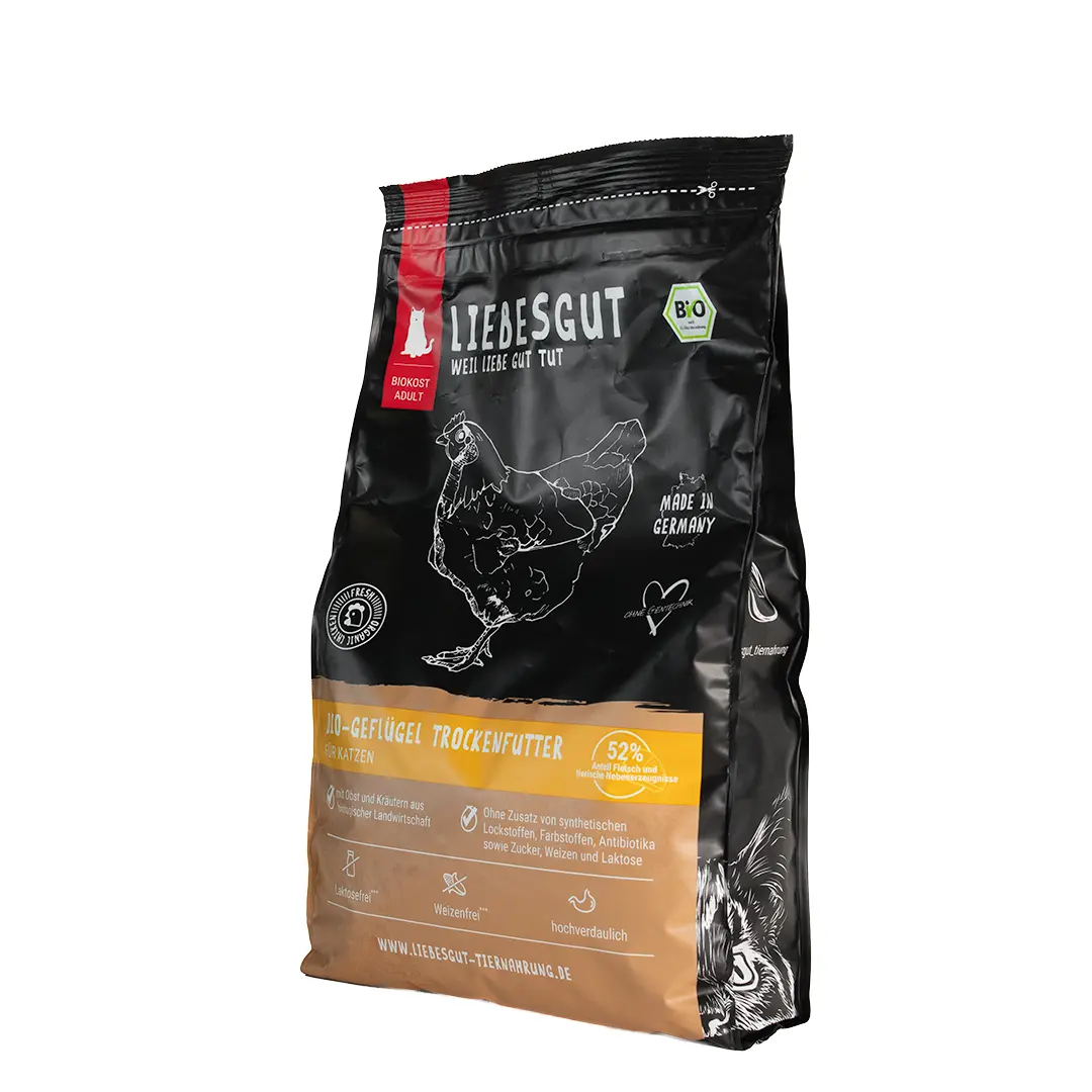 Bio-Geflügel Katzentrockenfutter 900 g