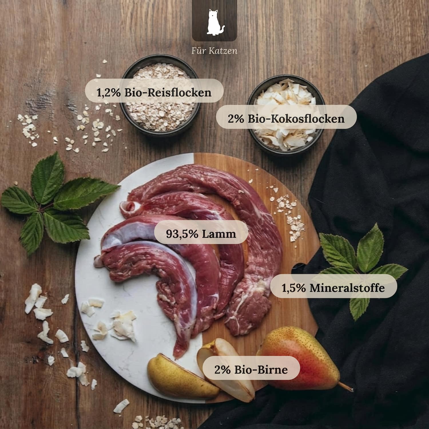 Lamm mit Kokosflocken und Birne (12x100g)