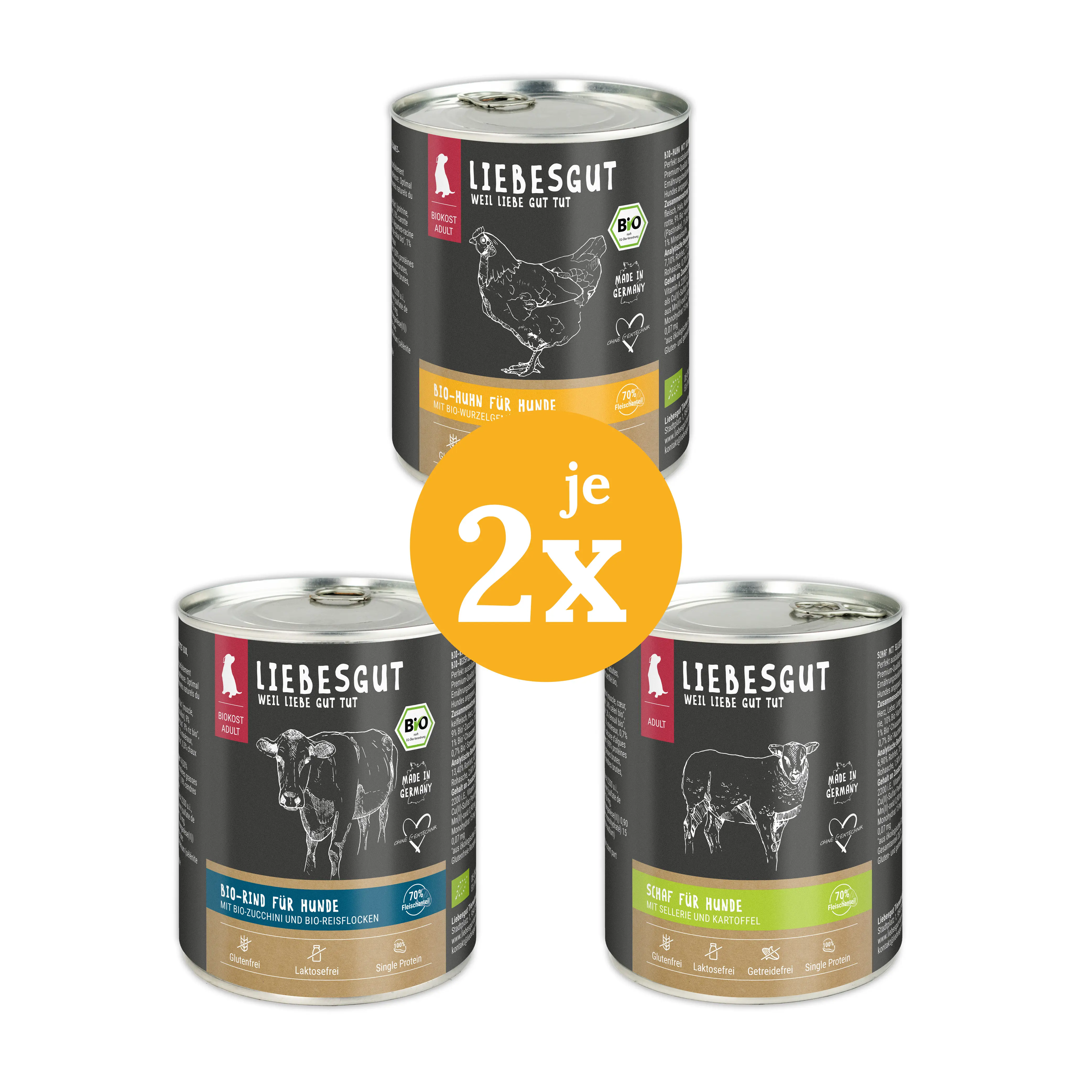 Probierpaket Hund Adult 6 x 800 g  Probierpaket Hund Adult 6 x 800 g