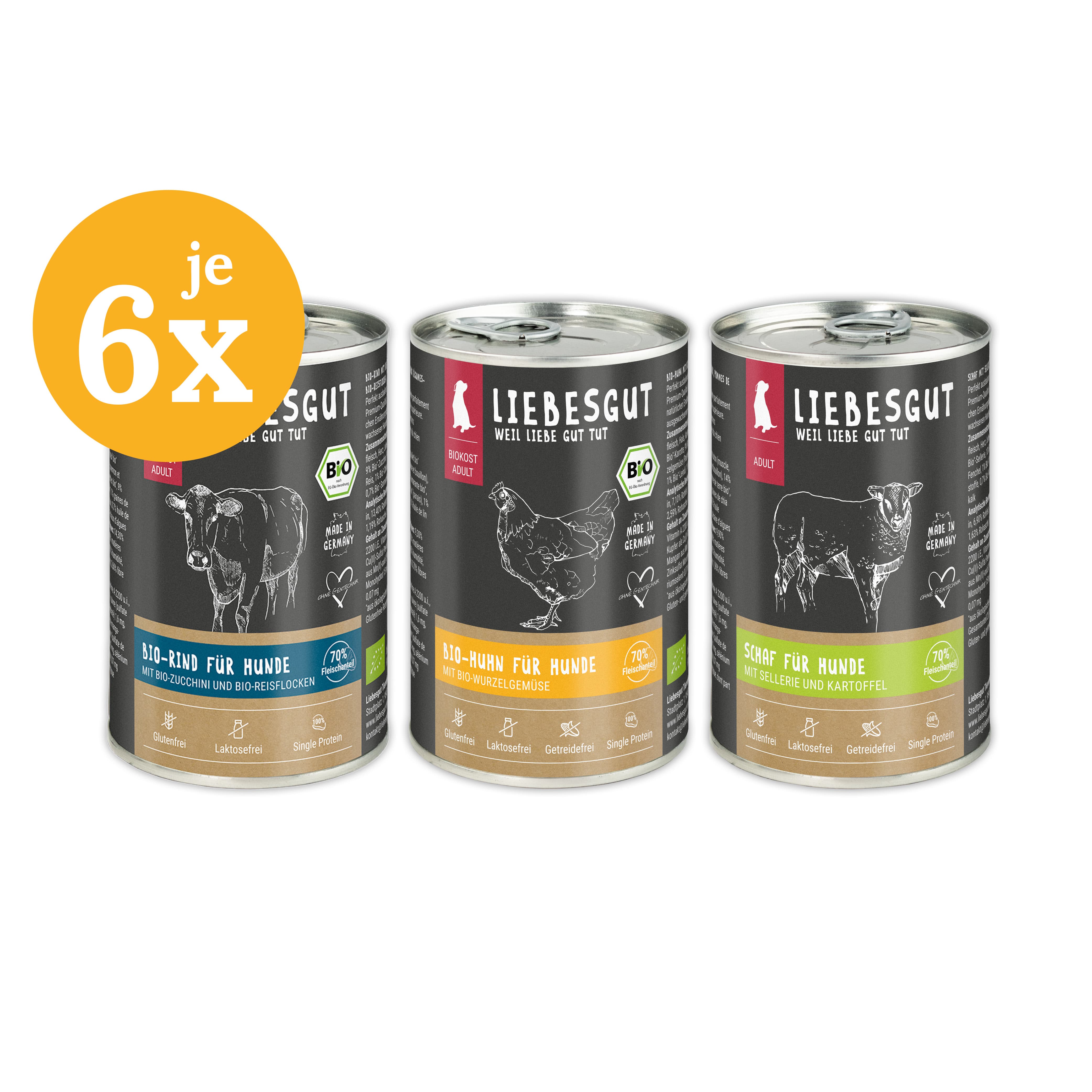Friss-dich-satt Paket Hund Adult 400 g (ohne Lachs)