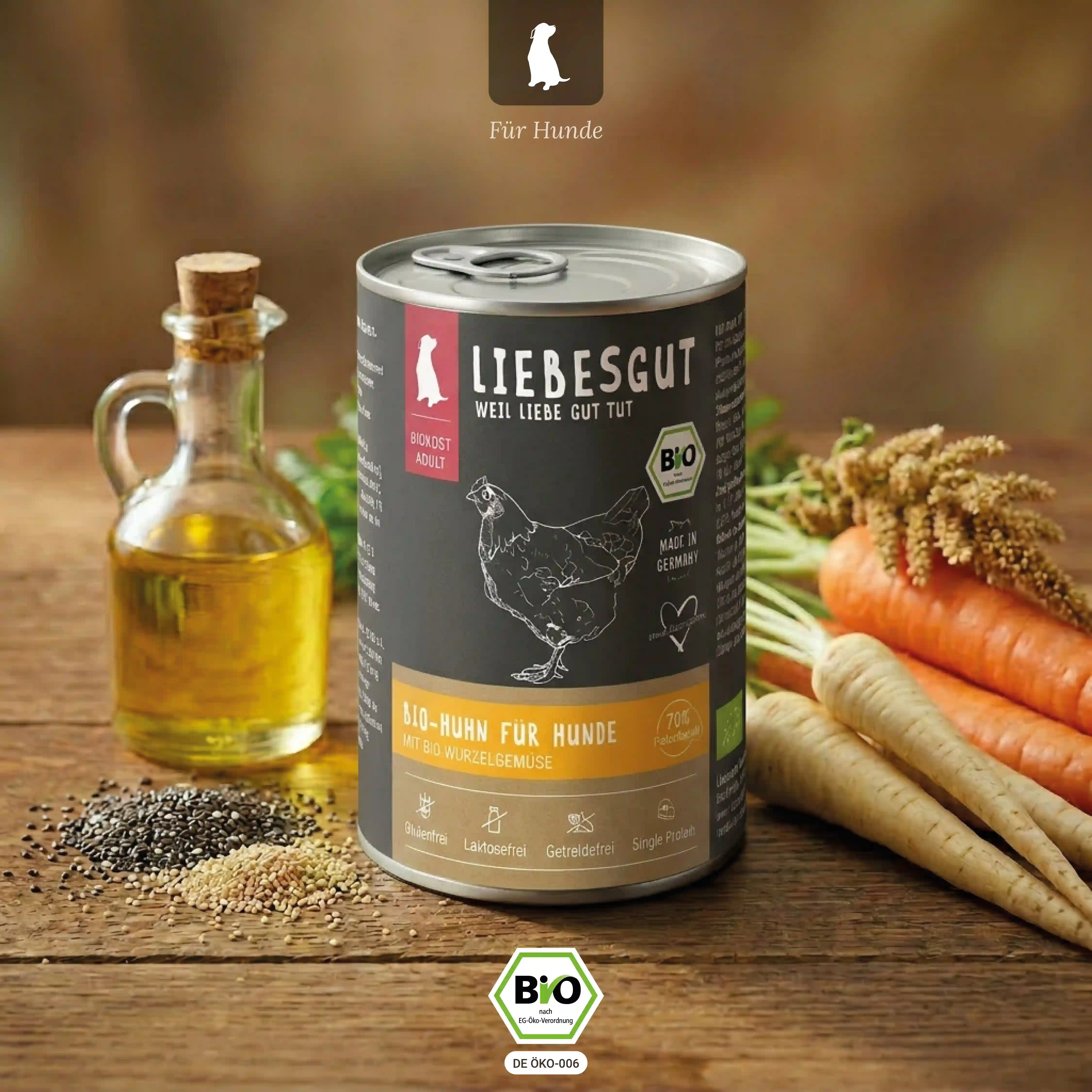 Bio-Huhn mit Bio-Wurzelgemüse (6x400g)