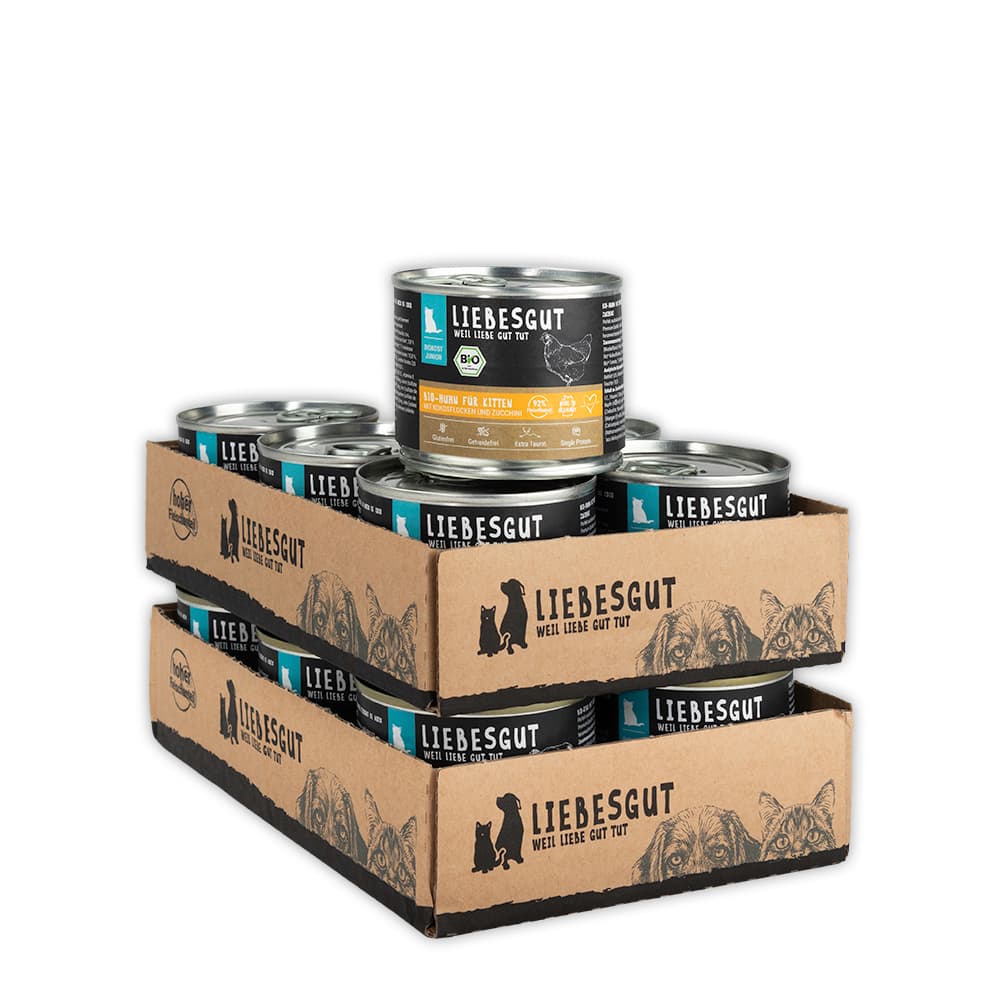 Bio-Huhn mit Bio-Kokosflocken und Bio-Zucchini