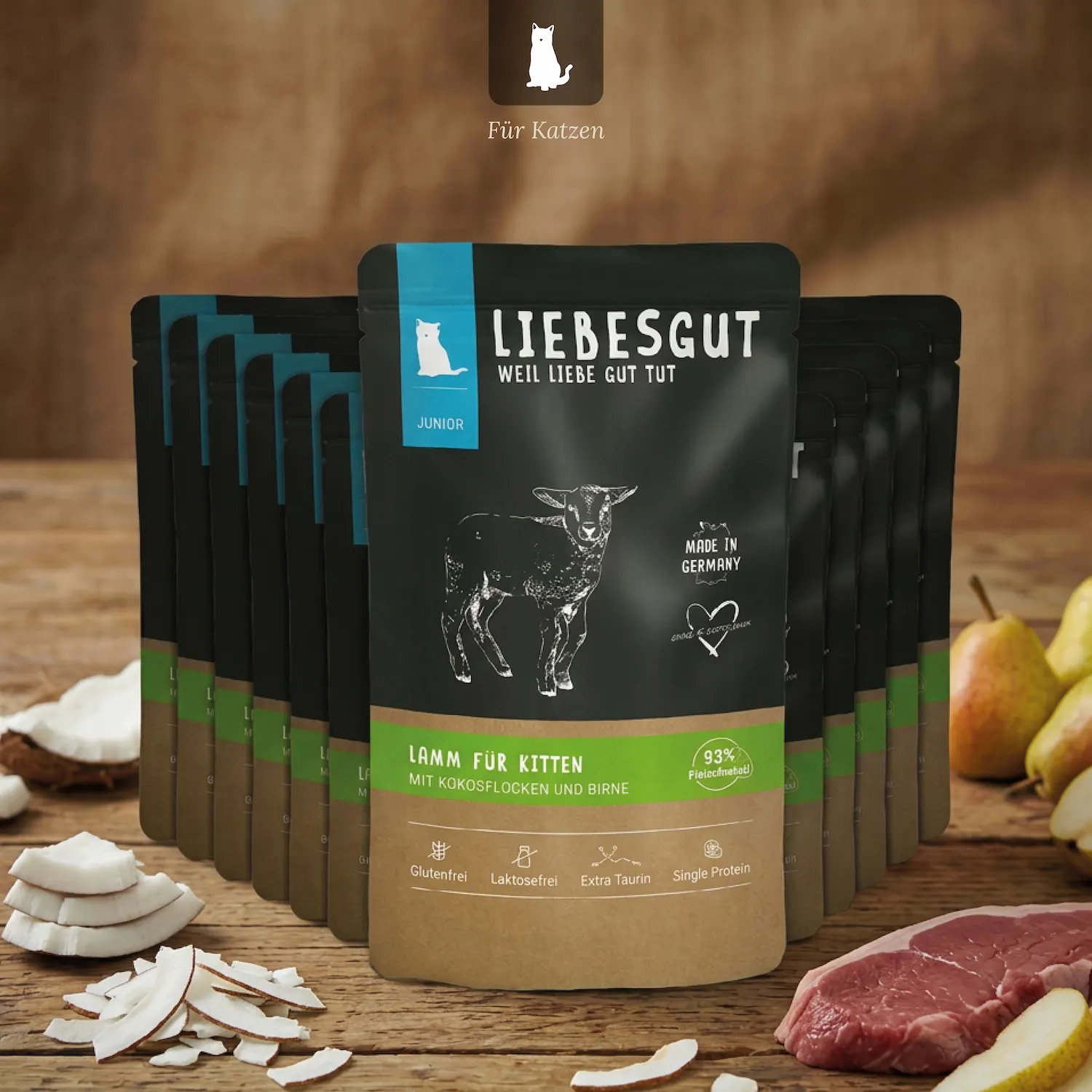 Lamm mit Kokosflocken und Birne (12x100g)